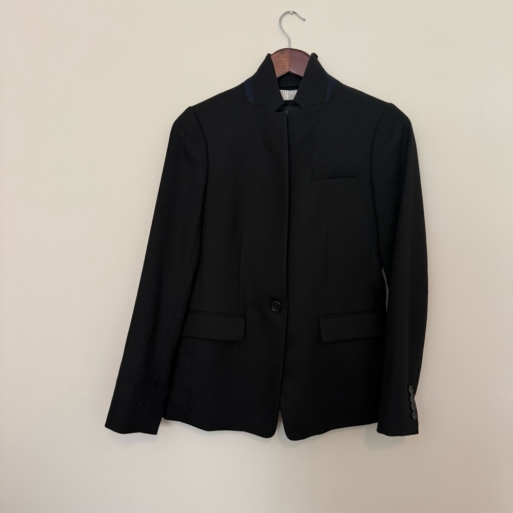 J. Crew Women’s Black Tailored Regent Blazer with Stand-Up Collar Size 2